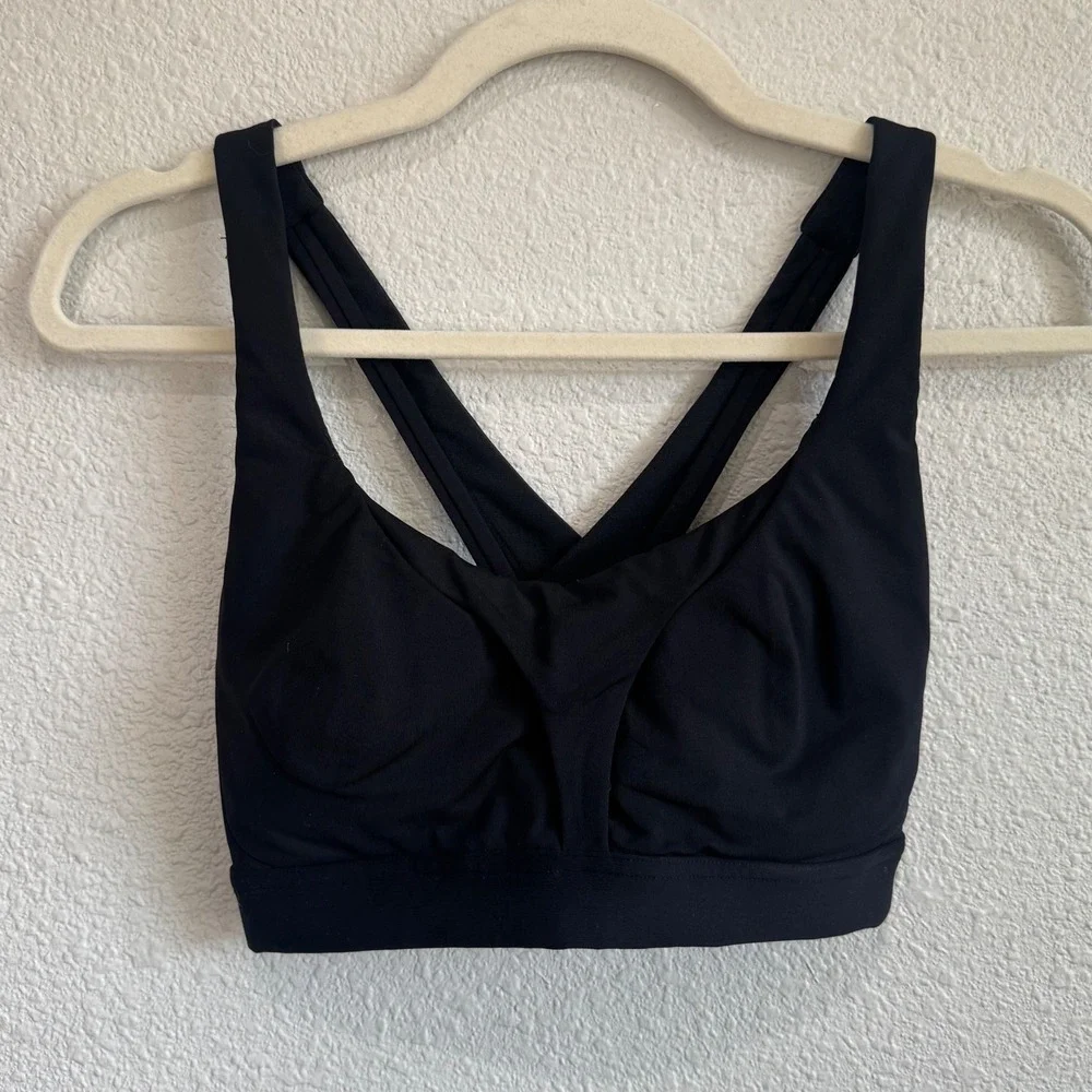 Lululemon Hold Your Form Bra Black‎ Sports Workout Size 6 Gym Yoga
